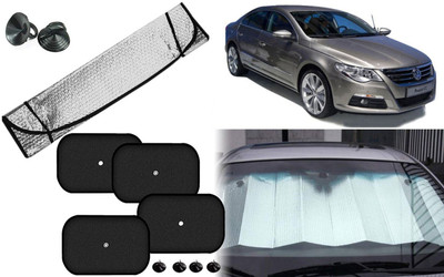 Auto Kite Dashboard, Rear Window, Side Window Sun Shade For Volkswagen Passat(Silver, Black)