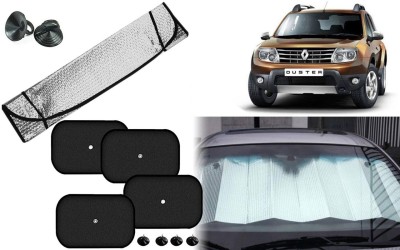 Auto Kite Dashboard, Rear Window, Side Window Sun Shade For Renault Duster(Silver, Black)