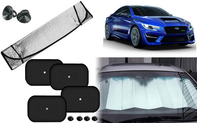 Auto Kite Dashboard, Rear Window, Side Window Sun Shade For Subaru WRX(Silver, Black)
