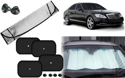 Auto Kite Dashboard, Rear Window, Side Window Sun Shade For Mercedes Benz S320(Silver, Black)