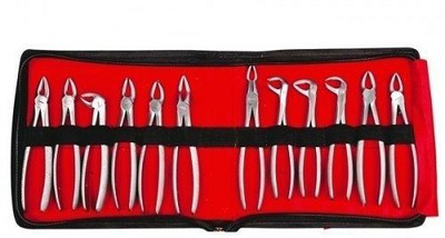 ARINEO dental supreme quality Tooth Extraction Forceps Set of 12 Utility Forceps