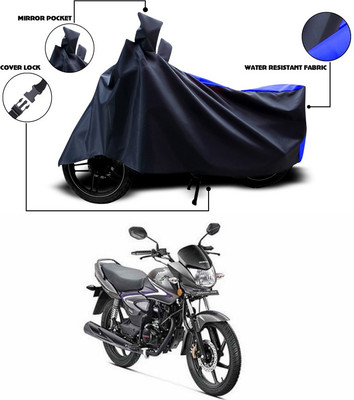 ANTHUB Two Wheeler Cover for Honda(CB Shine, Blue, Black)