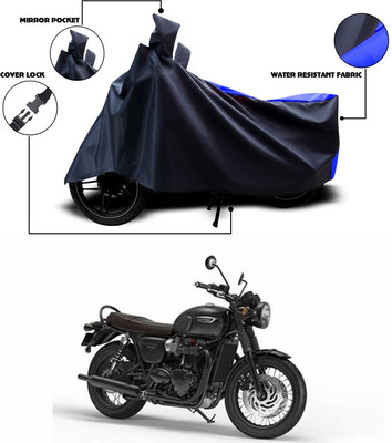 ANTHUB Two Wheeler Cover for Triumph(Blue, Black)