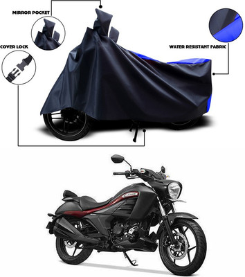 ANTHUB Waterproof Two Wheeler Cover for Suzuki(Intruder, Blue)