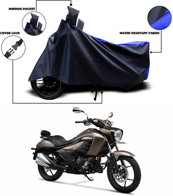 ANTHUB Two Wheeler Cover for Suzuki(intruder 150, Blue, Black)
