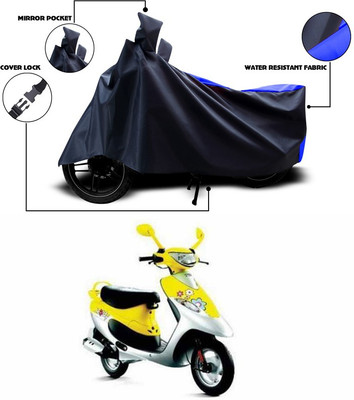 ANTHUB Two Wheeler Cover for TVS(Scooty Pep+, Blue)