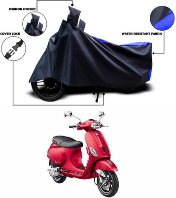 ANTHUB Waterproof Two Wheeler Cover for Vespa(Vespa, Blue)