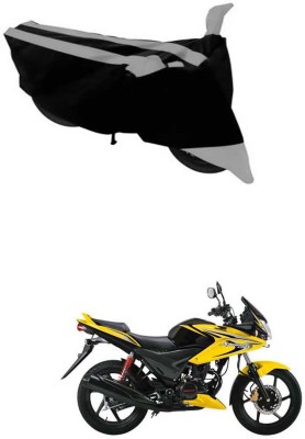 RONISH Two Wheeler Cover for Honda(Stunner CBF, Black, Silver)