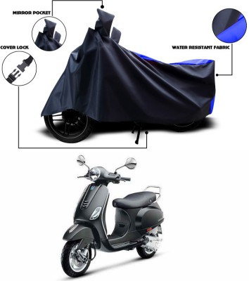 ANTHUB Waterproof Two Wheeler Cover for Vespa(Vespa, Blue)