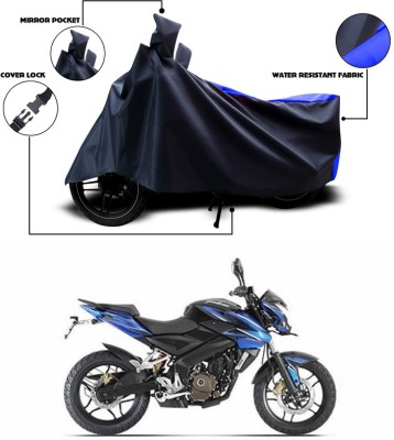 ANTHUB Two Wheeler Cover for Bajaj(Pulsar 200 NS DTS-i, Blue, Black)