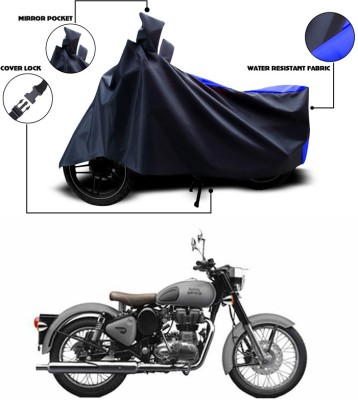 ANTHUB Two Wheeler Cover for Royal Enfield(Bullet 350, Blue, Black)