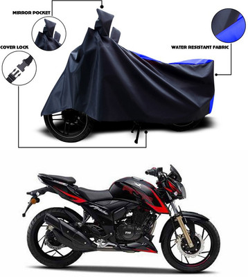 ANTHUB Two Wheeler Cover for TVS(Apache RTR 200 4V, Blue)