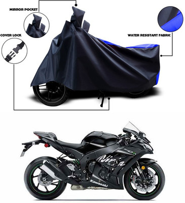 ANTHUB Waterproof Two Wheeler Cover for Kawasaki(Ninja, Blue)