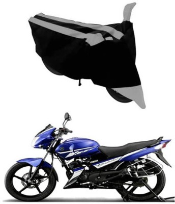 RONISH Two Wheeler Cover for Yamaha(Gladiator, Black, Silver)