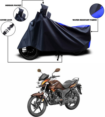 ANTHUB Two Wheeler Cover for Hero(Hunk, Blue, Black)