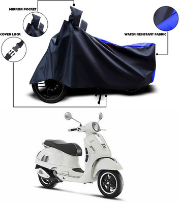 ANTHUB Two Wheeler Cover for Vespa(Vespa, Blue, Black)