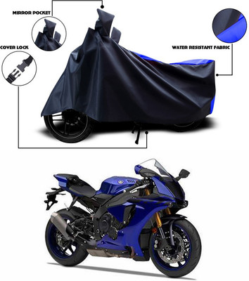 ANTHUB Two Wheeler Cover for Yamaha(YZF, Blue, Black)
