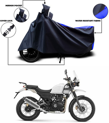ANTHUB Waterproof Two Wheeler Cover for Royal Enfield(Blue, Black)
