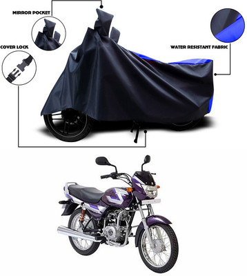 ANTHUB Waterproof Two Wheeler Cover for Bajaj(Blue, Black)