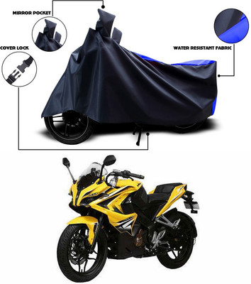 ANTHUB Two Wheeler Cover for Bajaj(Pulsar 200 NS DTS-i, Blue, Black)