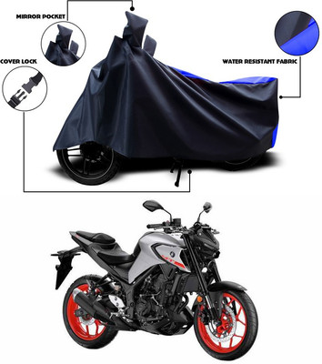 ANTHUB Two Wheeler Cover for Yamaha(Blue, Black)