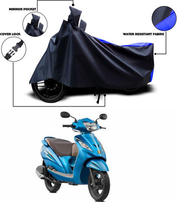 ANTHUB Two Wheeler Cover for TVS(Wego, Blue)