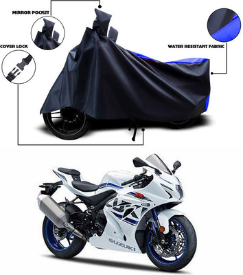 ANTHUB Two Wheeler Cover for Suzuki(GSX, Blue)