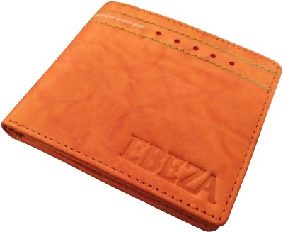 EBEZA Men Casual Tan Genuine Leather Wallet(3 Card Slots)