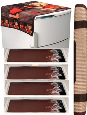 FRC Decor Fridge Mat(Width: 30 cm, Brown)