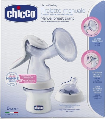 Chicco Natural Feeling Manual Breast Pump, Effective & Gentle Expression of Milk, BPA free  - Manual(Blue)