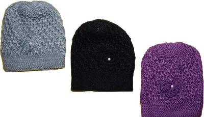 window shop Beanie Cap(Pack of 3)