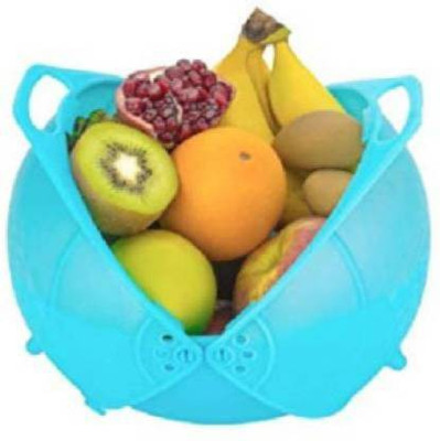 Pramukh Enterprise Collapsible Colander(Blue Pack of 1)