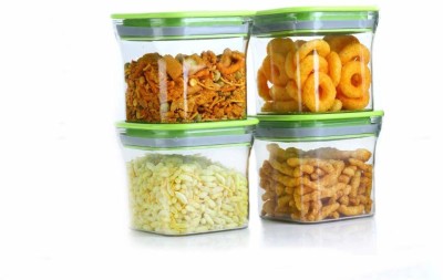 Analog Kitchenware Polypropylene Grocery Container  - 550 ml(Pack of 4, Green)