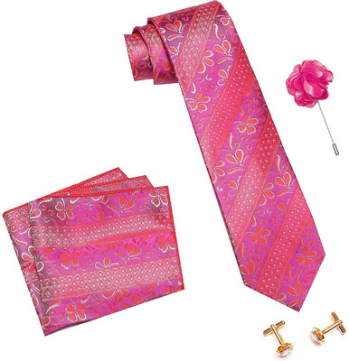 AXLON Satin Tie & Cufflink(Multicolor)