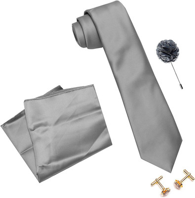 AXLON Satin Tie & Cufflink(Grey)