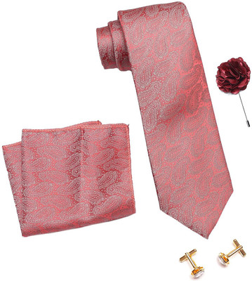 AXLON Satin Tie & Cufflink(Red)