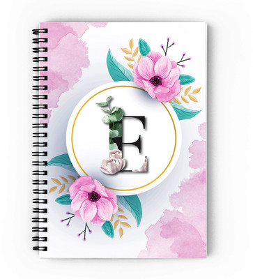 epheriwala Initial Name E A5 Notebook Unruled 160 Pages(Multicolor)