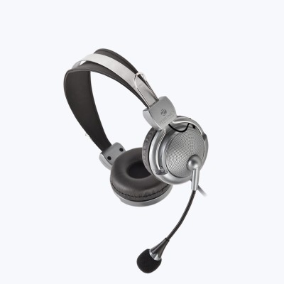 ZEBRONICS ZEB SUPREME USB WITH MIC Wired Headset(Black, Silver, On the Ear)