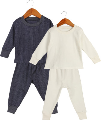 Trendy World Top - Pyjama Set For Boys & Girls(Multicolor, Pack of 2)