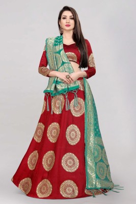 MR Y Self Design Semi Stitched Lehenga Choli(Maroon)