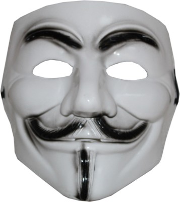 KAKU FANCY DRESSES Vendetta Face Mask for Play Party Mask(White, Pack of 1)