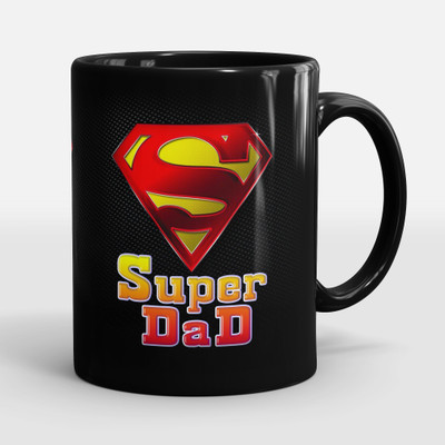 Sublikraft Super Dad Printed Ceramic Coffee Mug(330 ml)