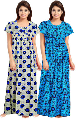 Khushi Print Women Nighty(Multicolor)