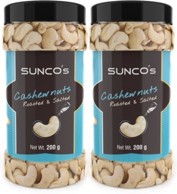 sunco Roasted & Salted - Pack of 2 (2 x 200g ) Cashews(2 x 200 g)