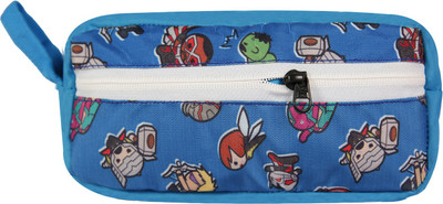 smily kiddos 1 cartoon Art Polyester Pencil Box(Set of 1, Blue)