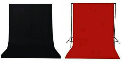 Stookin 8FTX12FT Backdrop Lekera Photo Light Studio Background Red & Black (Pack Of 2) Reflector