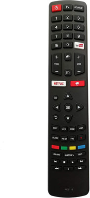 LipiWorld RC311S LED LCD TV with Function Netflix YouTube Compatible for  Reconnect Remote Controller(Black)