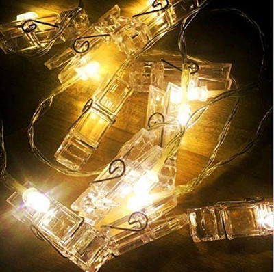 WunderVoX 16 LEDs 2.85 m Transparent Steady Clip Rice Lights(Pack of 1)