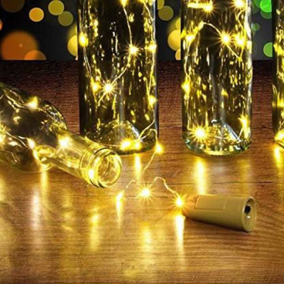 FStyler 30 LEDs 1.98 m Gold Steady String Rice Lights(Pack of 1)