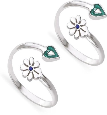 Rinayra Jewels Sterling Silver Toe Ring Set